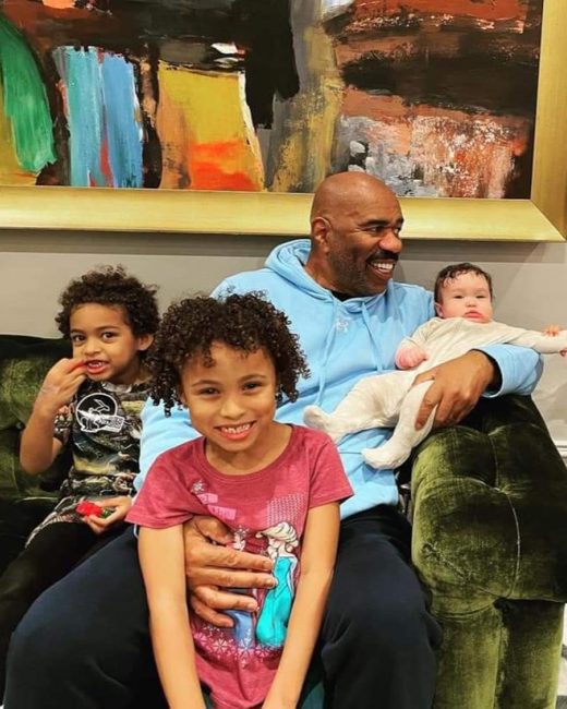 Steve Harvey loves his grandkids but apparently wishes they'd spent less time in his home